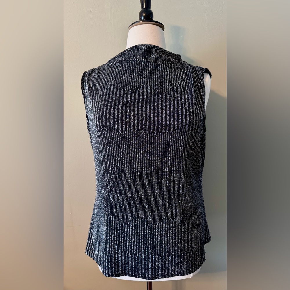 Lane Bryant Black and Silver Top